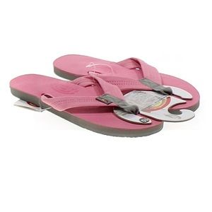 Rainbow size 10 pink, gray sandals, flip flops NWT